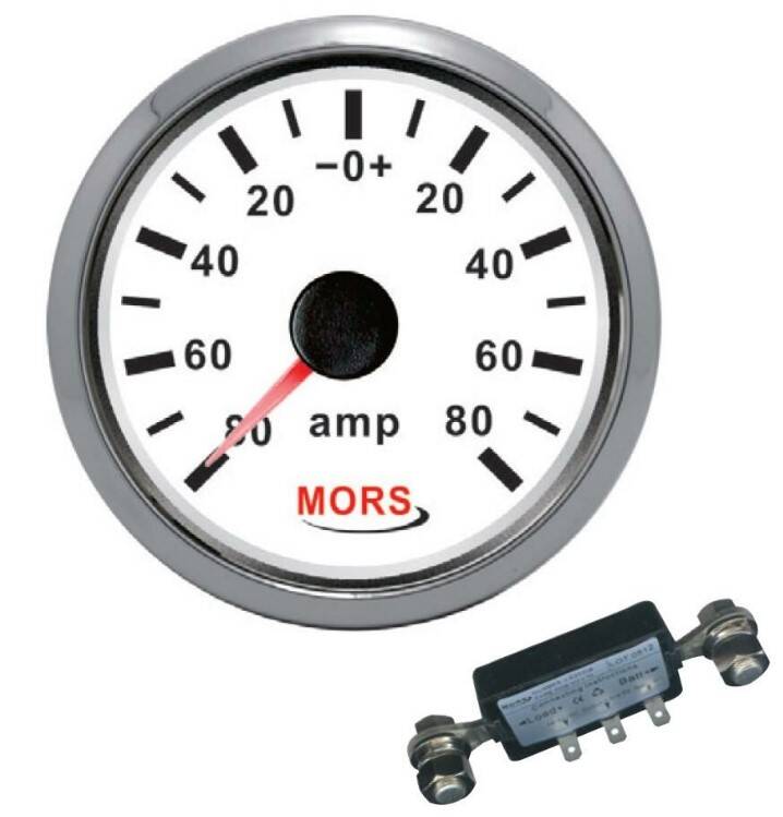 AMPERMETRE 12-24 V BEYAZ + ŞÖNT. DAHİL - 1