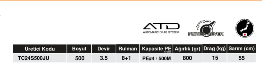 DAIWA TANACOM 2024 S500 J (U) ELEKTİRİKLİ ÇIKRIK MAKARA - 4