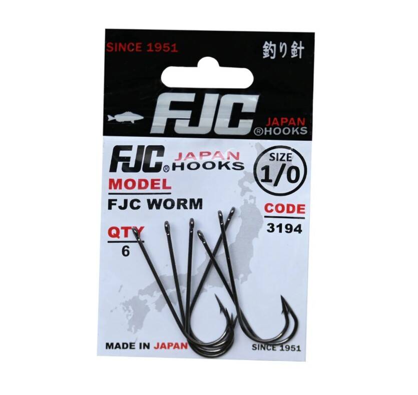 FJC3194-1/0 3194 FJC WORM, NO:1/0, BLACK NIKEL, 6P - 1