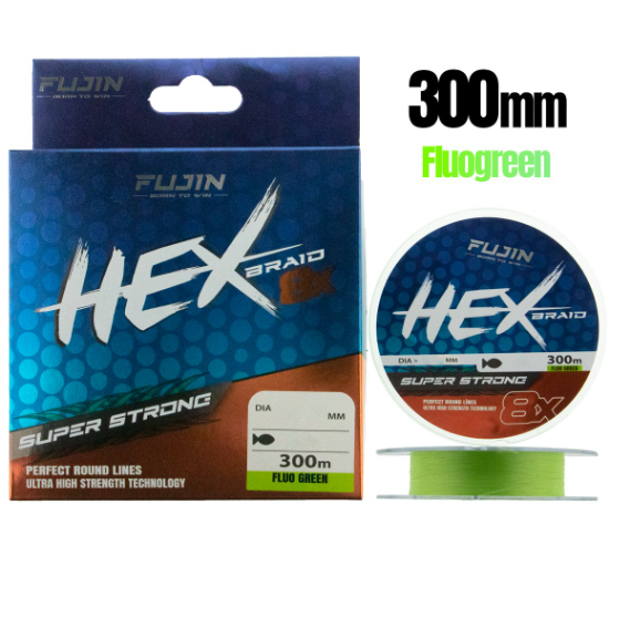 Fujin Hex 8X 300Mt. Fluo Green Pe Line - 2
