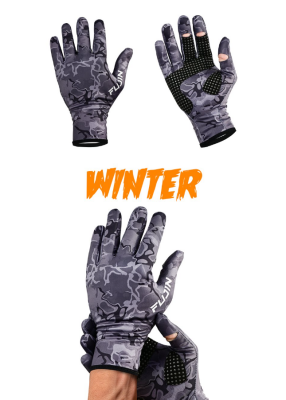 Fujin Pro Angler Winter Gloves Black Camo - 2