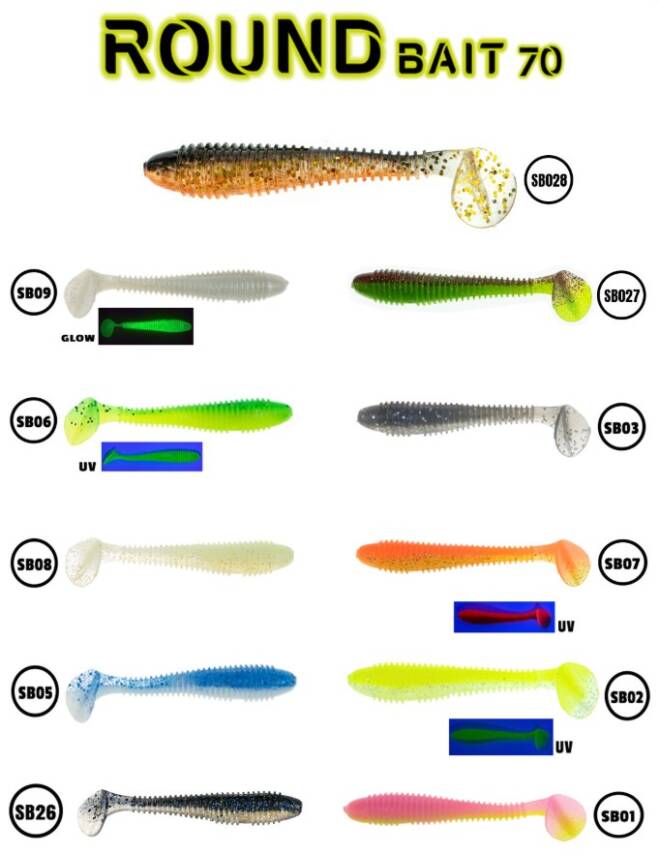 Fujin Round Bait 70mm Silikon Balık - 1