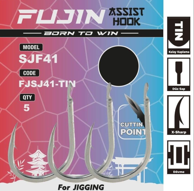 Fujin Sjf41 TIN Düz Assist Kanca - 1