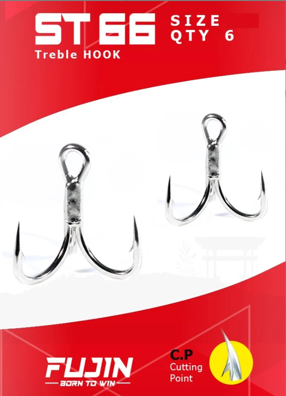 Fujin St66 Nickel Üçlü Maket Balık İğnesi - 1