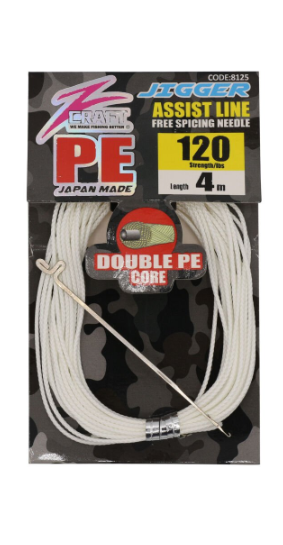 Jigger Double Core PE Assist Line White - 2