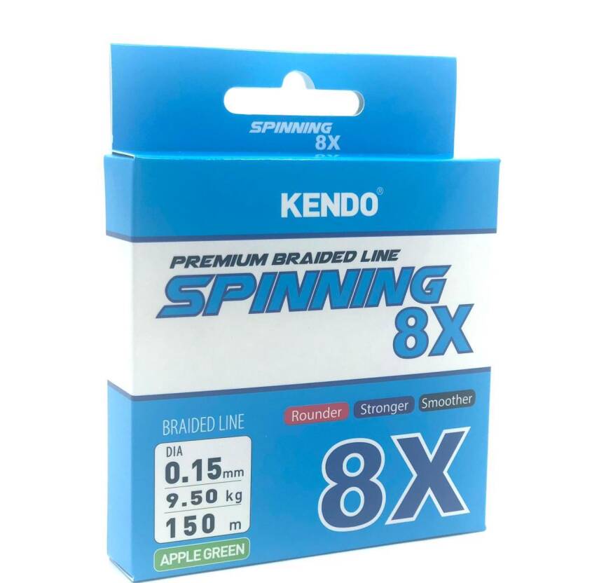 Kendo Spınnıng 8X Fıghtıng 150 mt Örgü ip (Apple Green) - 1