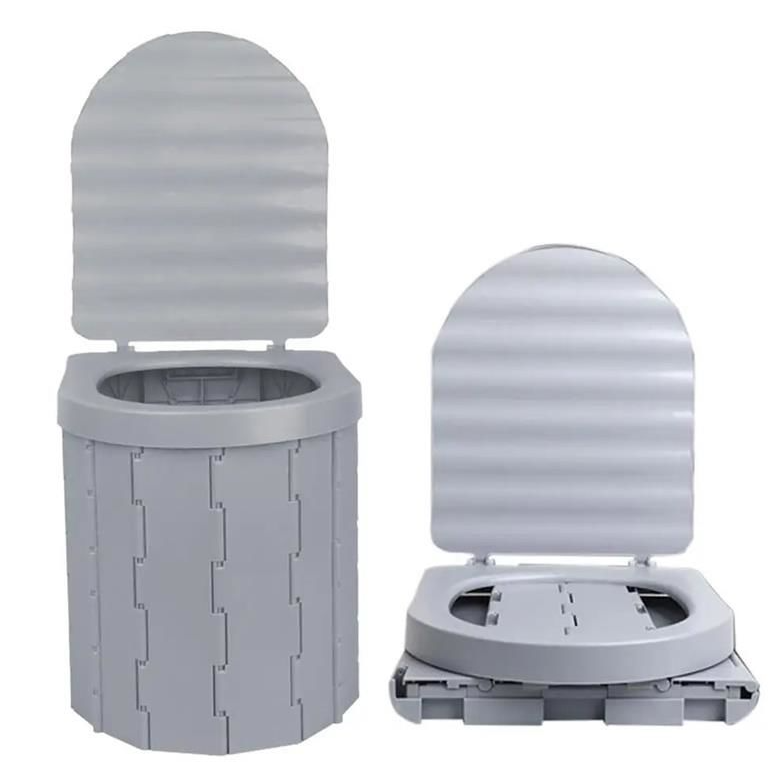 Madfox Bi-Pot Katlanır Portatif Kamp Tuvaleti [WC] Gri - 1