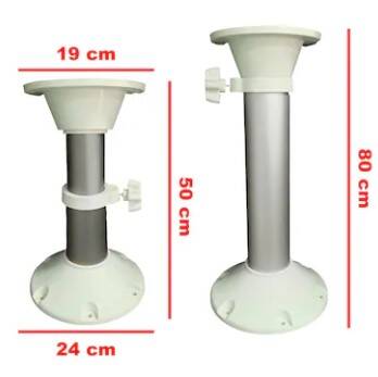 MASA AYAĞI 2 KADEMELİ BEYAZ 50-80 CM - 1