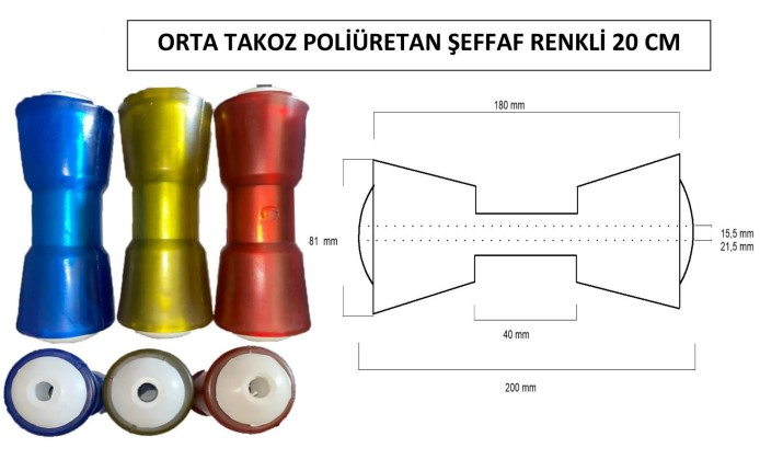 ORTA TAKOZ 20 CM'LİK POLİÜRETAN ŞEFFAF - 1