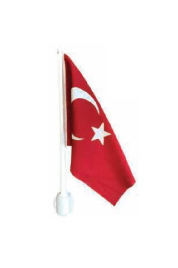BOT BAYRAK DİREĞİ PLASTİK 35 CM BAYRAKLI - 1