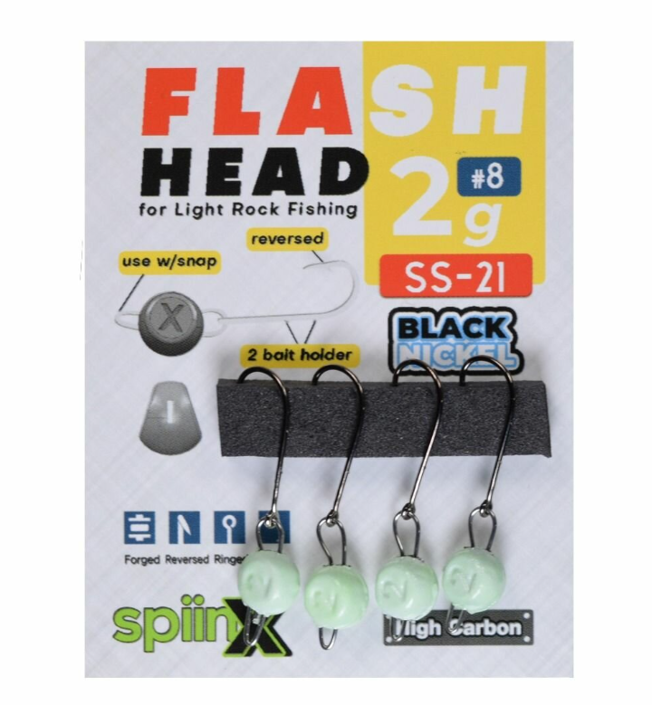 SPIINX FLASH HEAD JIGHEAD GLOW - 1