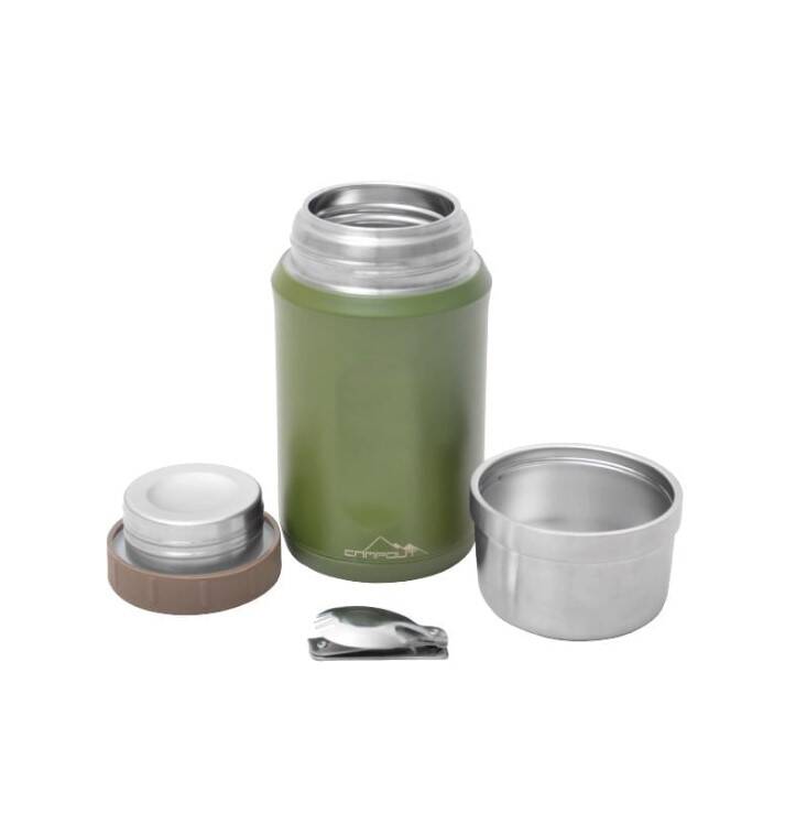 Campout Çift Katmanlı Yemek Termos 600 Ml Yeşil - 1