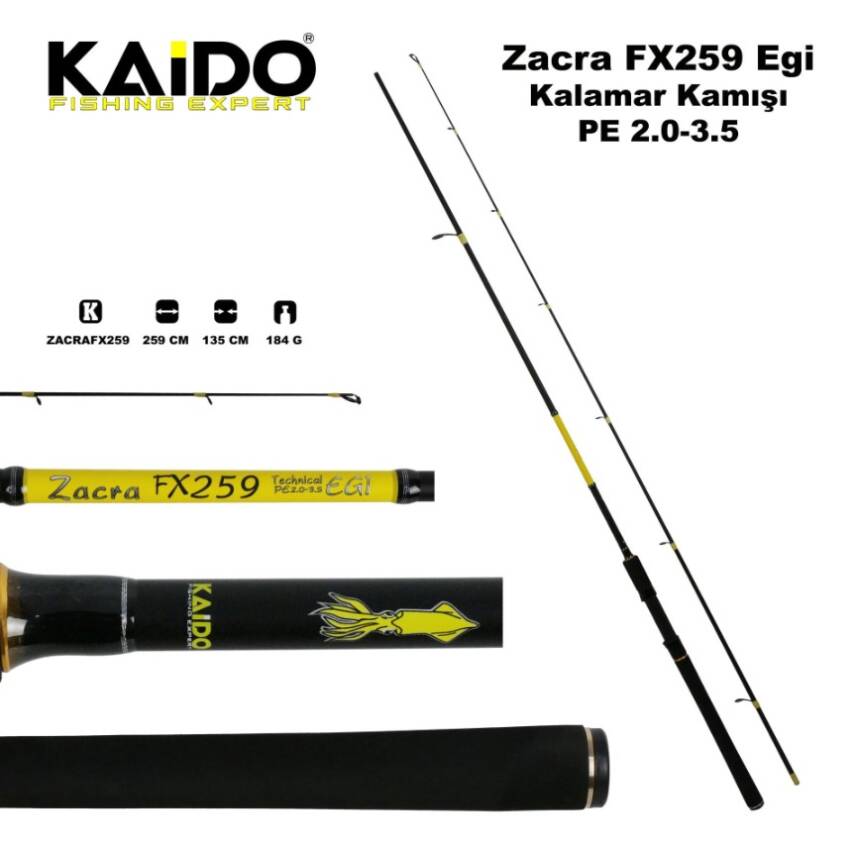 Zacra Egi FX259 Kalamar Kamışı PE 2.0-3.5 - 1